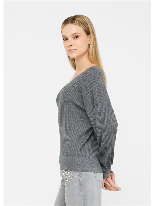 Maglia con scollo a V LIU JO | MF5390MS46J/04020